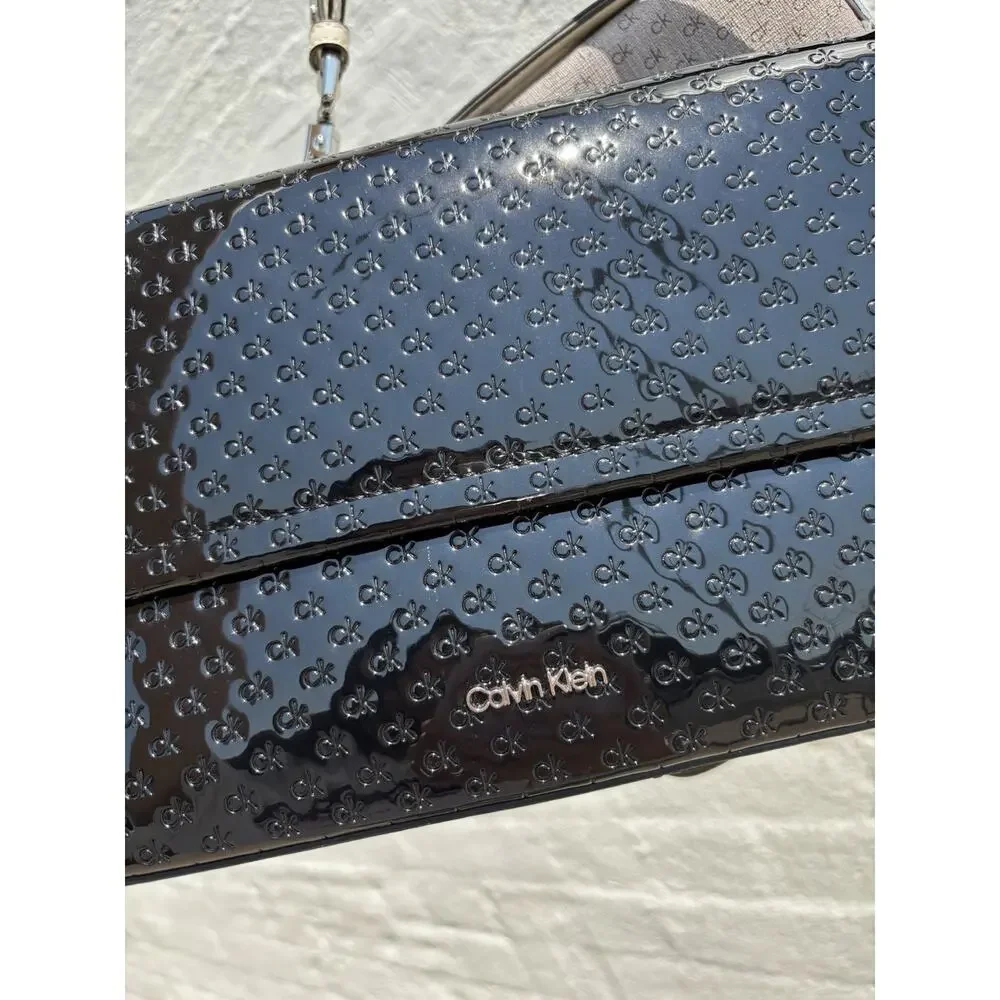 calvin klein Verne Signature Embossed Flap Shoulder Bag